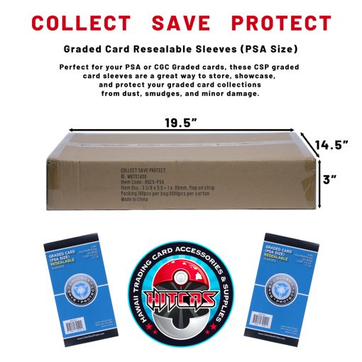 CSP Resealable Graded Card (PSA Size) Sleeves